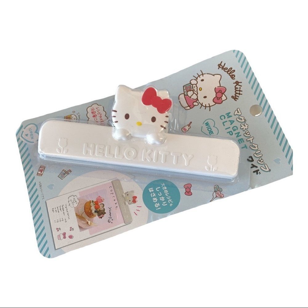 Hello Kitty large magnet clip pink white super cute